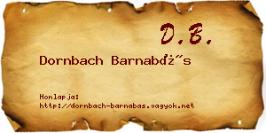 Dornbach Barnabás névjegykártya