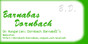 barnabas dornbach business card